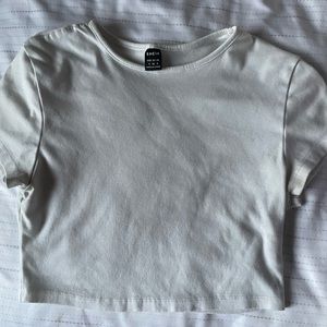 white crop top